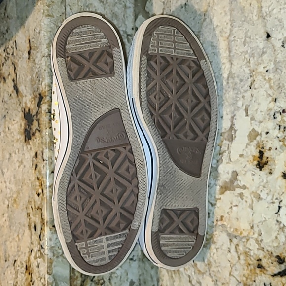 Converse All StarShoes sz. 8.5 (#740) gold and white Polka dots - Picture 7 of 13